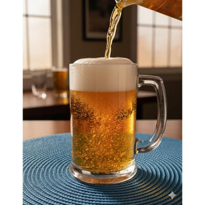 Set of 6 Vintage Libbey 5011 Clear Glass Beer Mugs – Excellent Condition – 16 oz